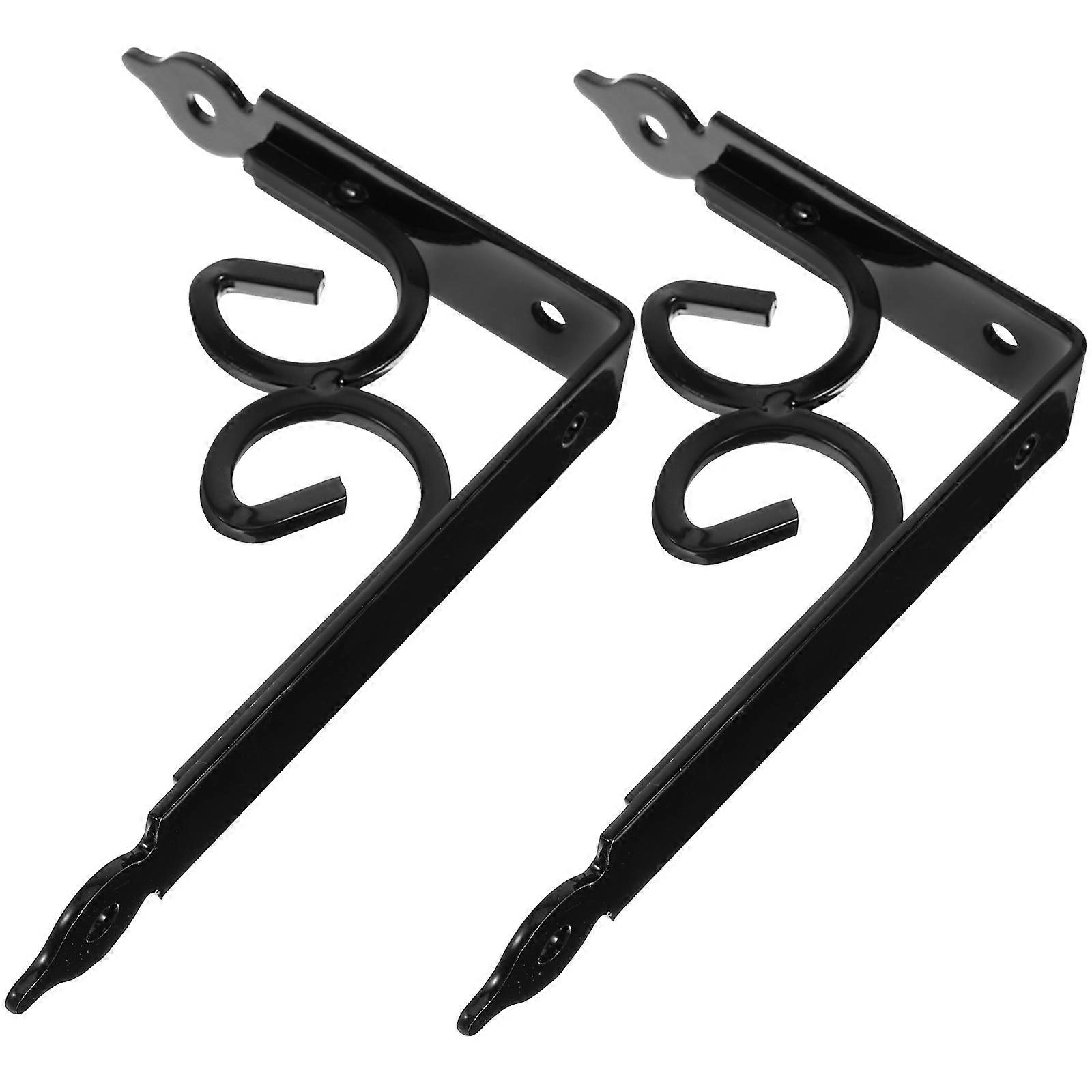 Wall Mount Shelf Bracket Floating Shelf Support Right Angle Shelf Support Bracket Wall Mount Design Home Use 150mm*115mm*3mm 2Pcs