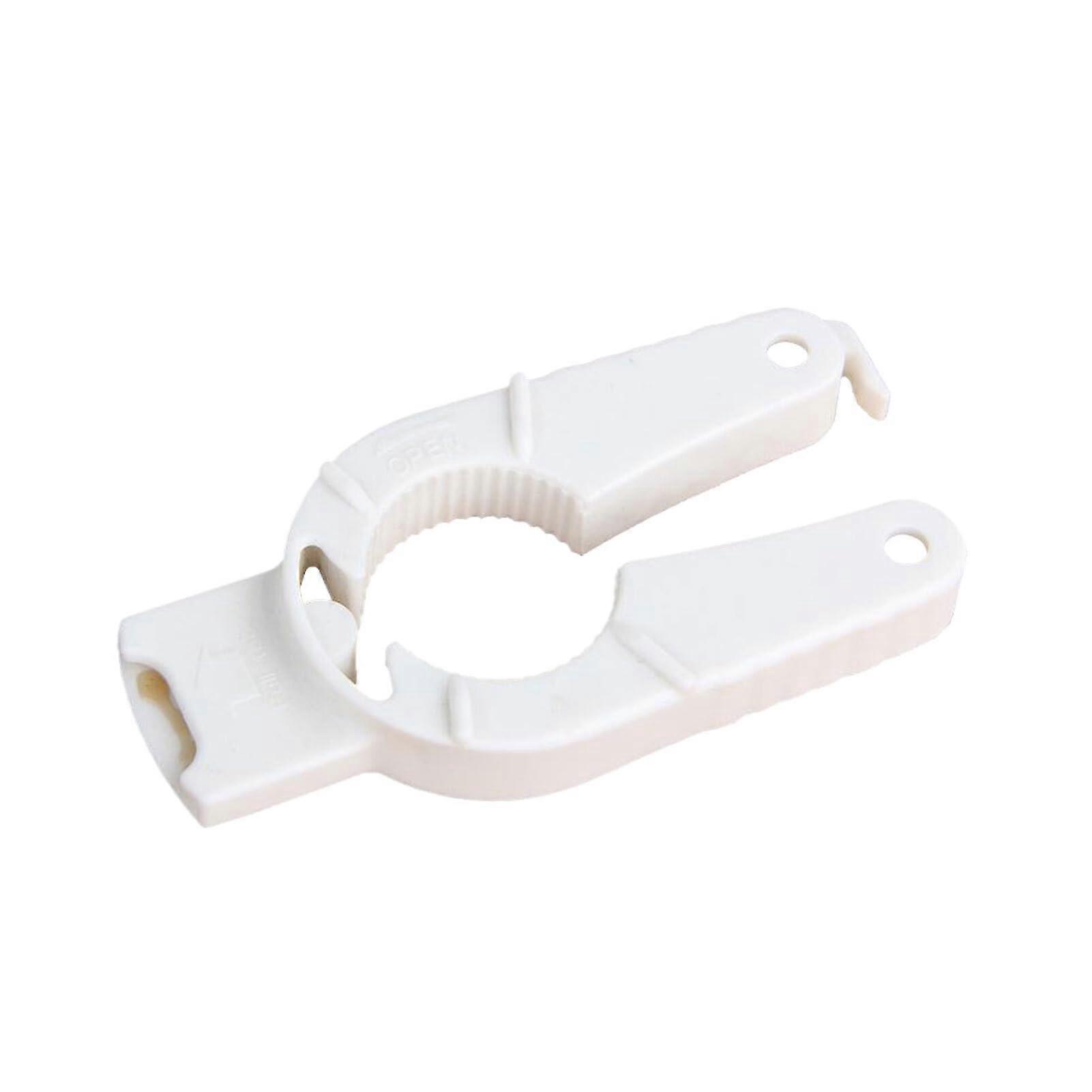 kitchen appliance for effortless opening of bottles and cans. ABS multifunctional bottle opener. Can opener, white.