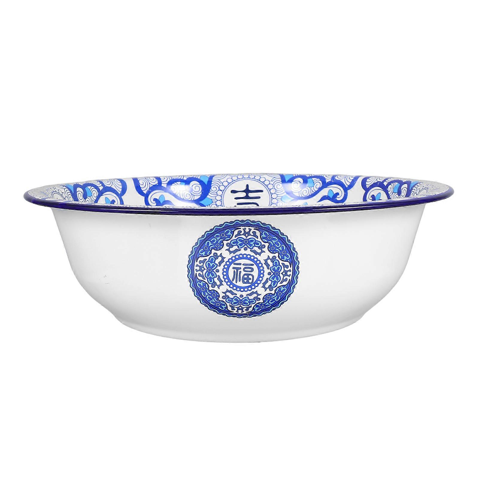 Enamel Wash Basin For Kitchen Use Blue 36.00X36.00X11.00CM Laundry 1Pcs
