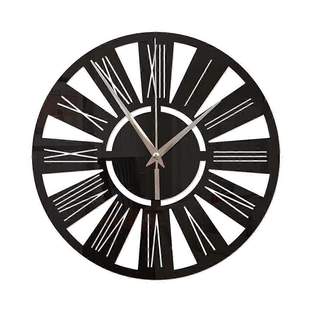 Round Roman Numerals Wall Clock for Home Wall Decor Style