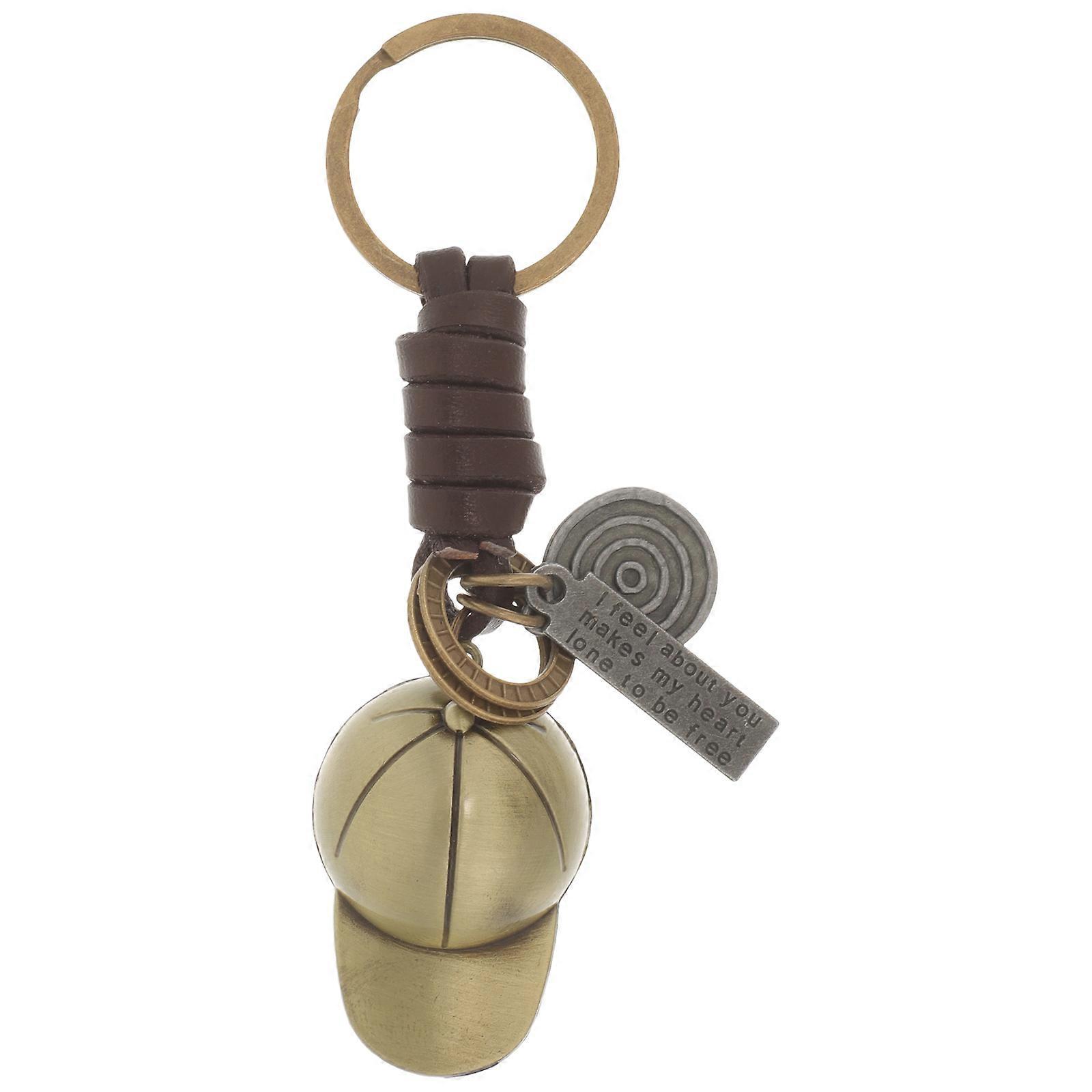 Decorative Keyring Baseball Cap Keychain Pendant Everyday Use 3.9X1.1X0.4in 1Set