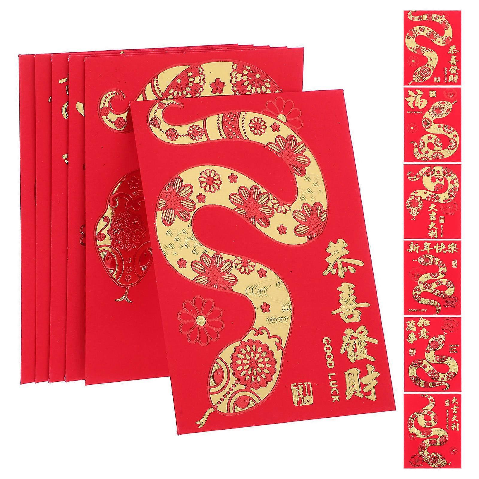 Traditional Red Envelopes Lunar New Year Decorative Item Paper Material 36Pcs