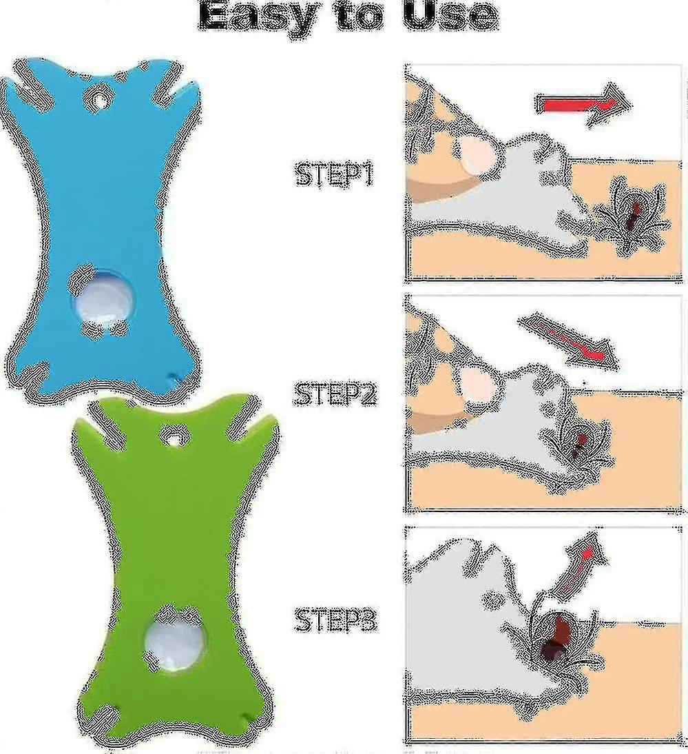 4pcs כרטיס טיק עם זכוכית מגדלת, כרטיסי שנתות להסרת קרציות, כרטיס טיק לאנשים, ילדים, כלבים, חתולים