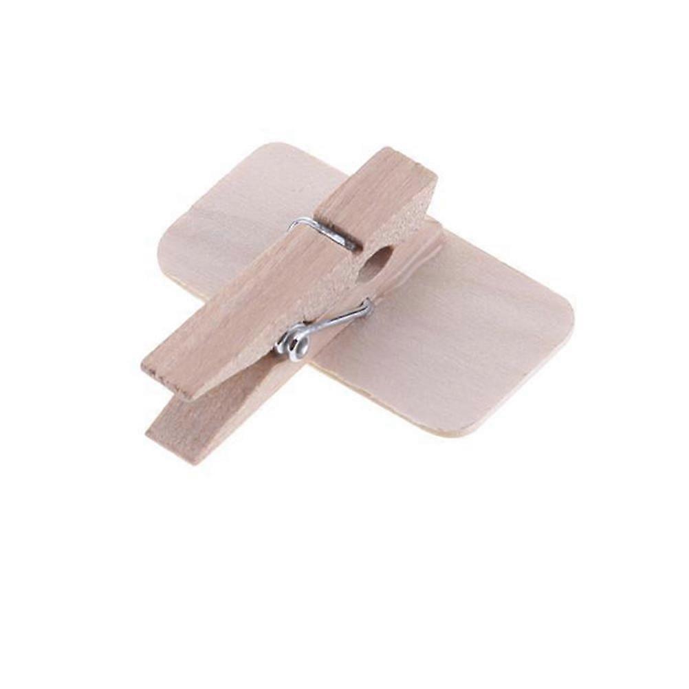 Blackboard Photo Clips Small Chalkboard Wooden Clips Rectangular Design For Memo Sharing 50Pcs