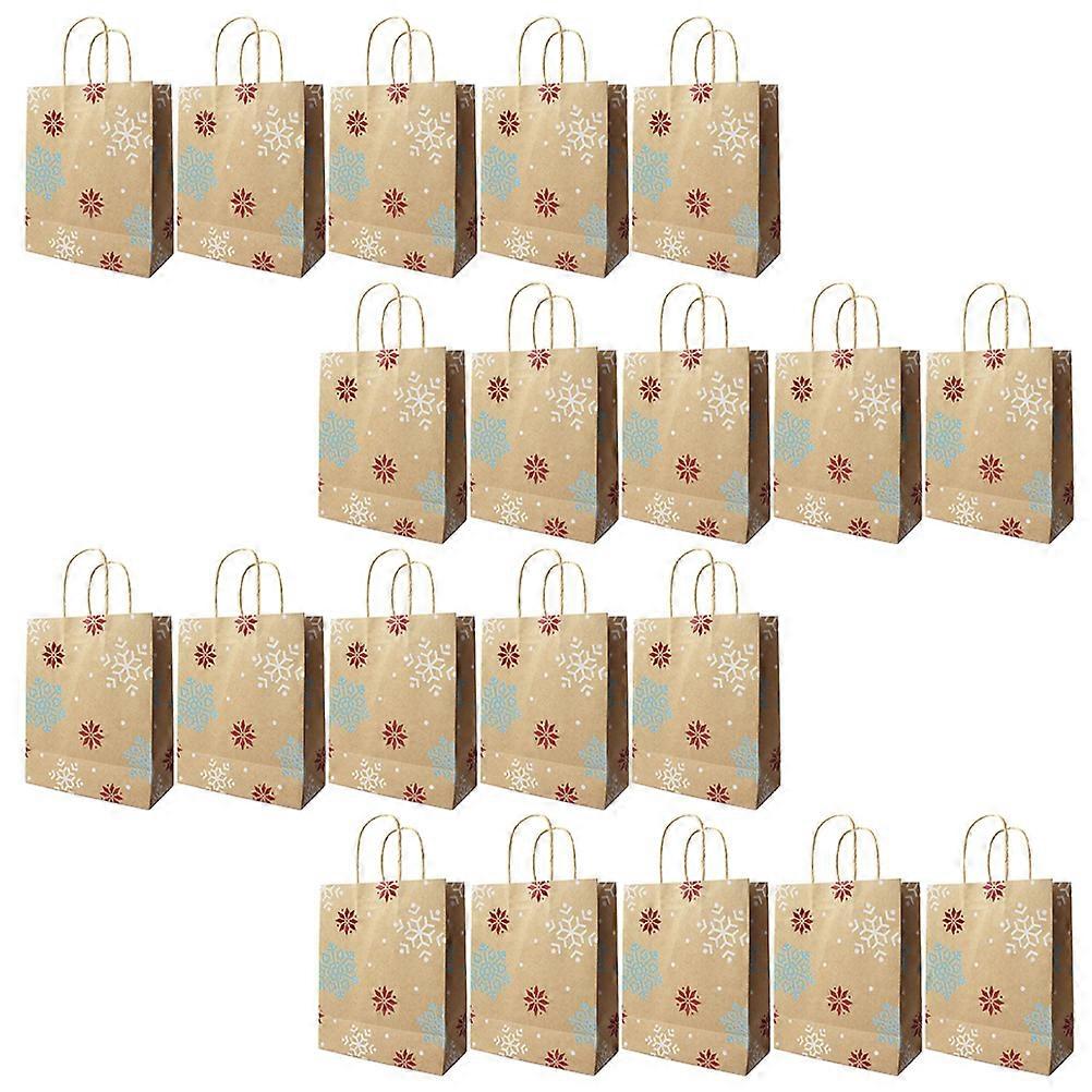 Party Bag Christmas Design Holding Rectangular Multi 8X15X21CM Kraft Paper 20Pack