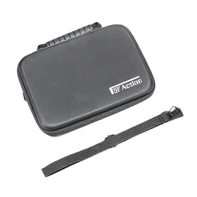 For DJI Osmo Action 5 Pro / 4 / 3 Hand Strap Shoulder Bag Camera and Accessories PU Storage Bag (Black)