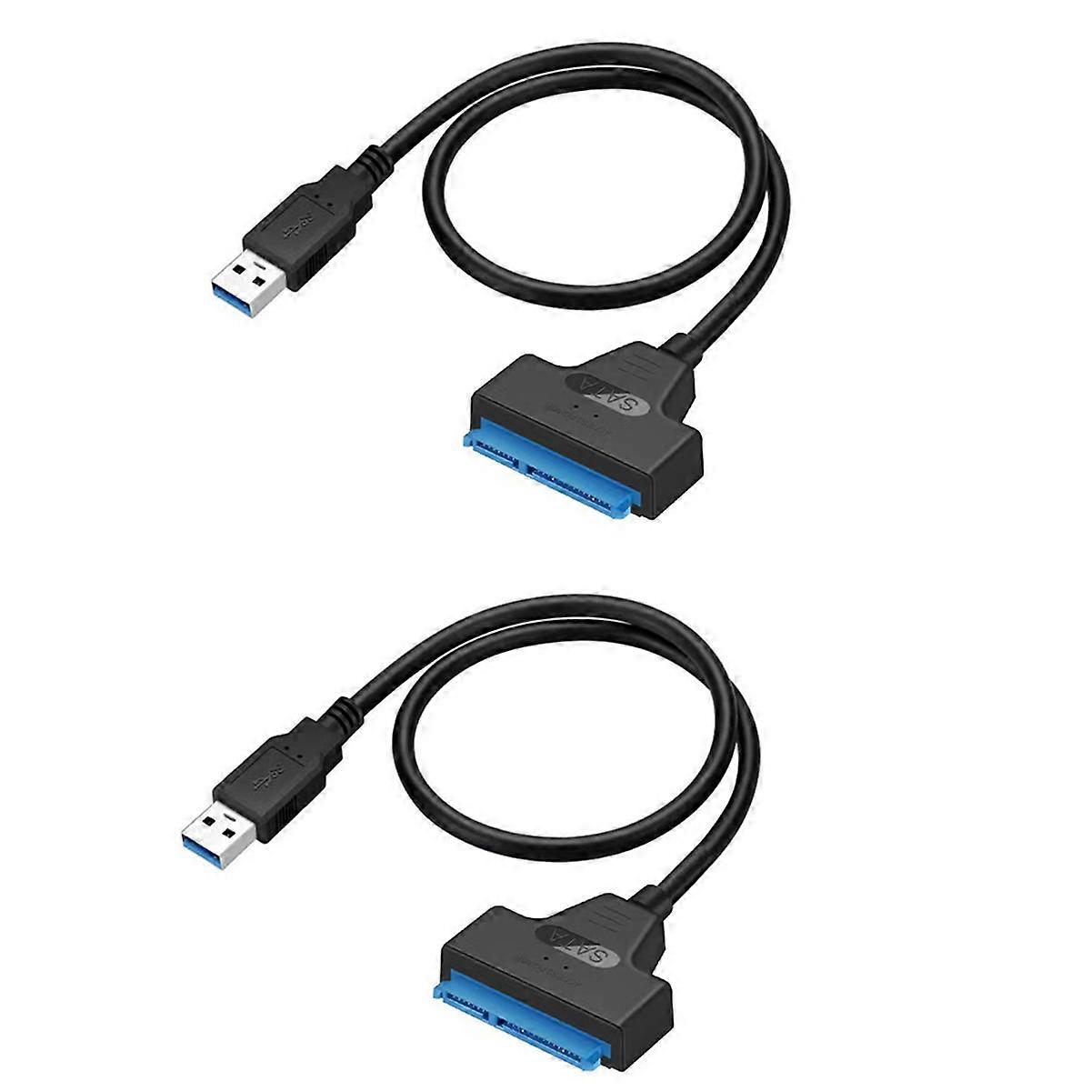 2X USB Sata Cable Sata 3 to USB 3.0 Adapter USB Sata Adapter Cable Support 2.5 Inches Ssd Hdd Hard D