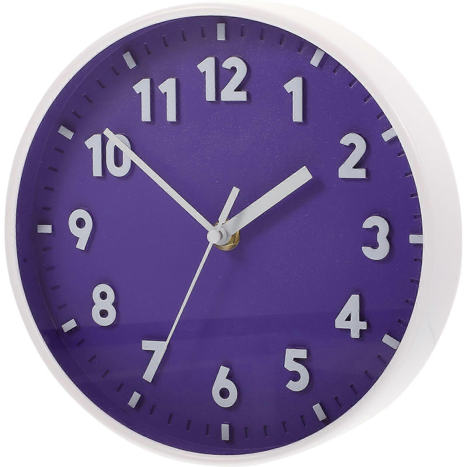 Household Wall Clock Silence Round Hanging Clock Decorative Clock No Battery