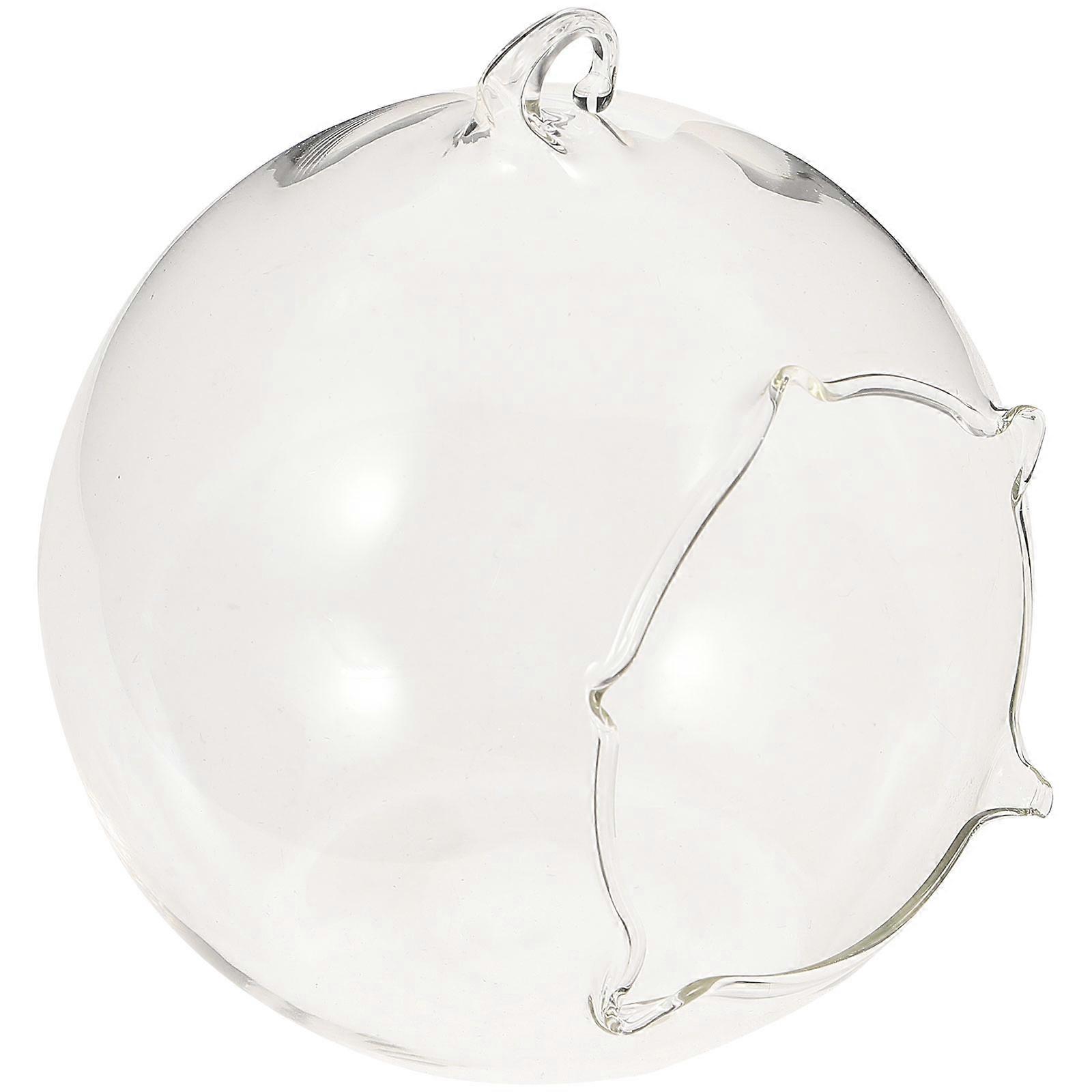 Hamster Hide Transparent Glass Chinchilla Hideout Cage Ball Shaped 10x10cm For Pet Owners 1Pcs