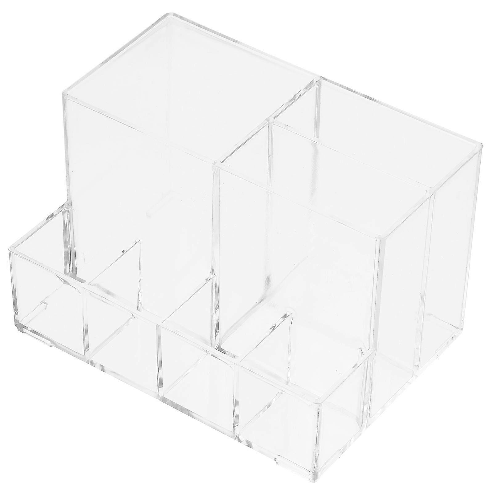 Transparent Acrylic Makeup Brush Holder for Storage Lightweight Multi Compartment 1Pc