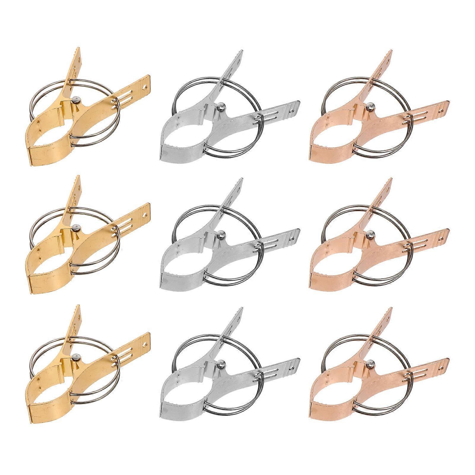 Aluminum Alloy Beach Towel Clips with Powerful Spring for Home Use 9 Pieces Assorted Color