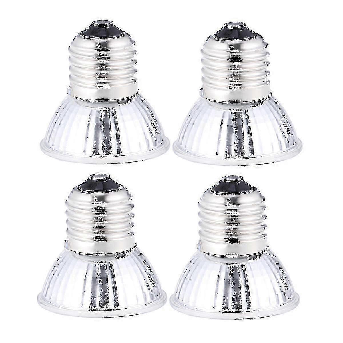 4pcs 75W UVB+UVA 3.0 Reptile Lamp Bulbs for Turtle Basking Suitable for Reptile Heating and Sun Light Applications