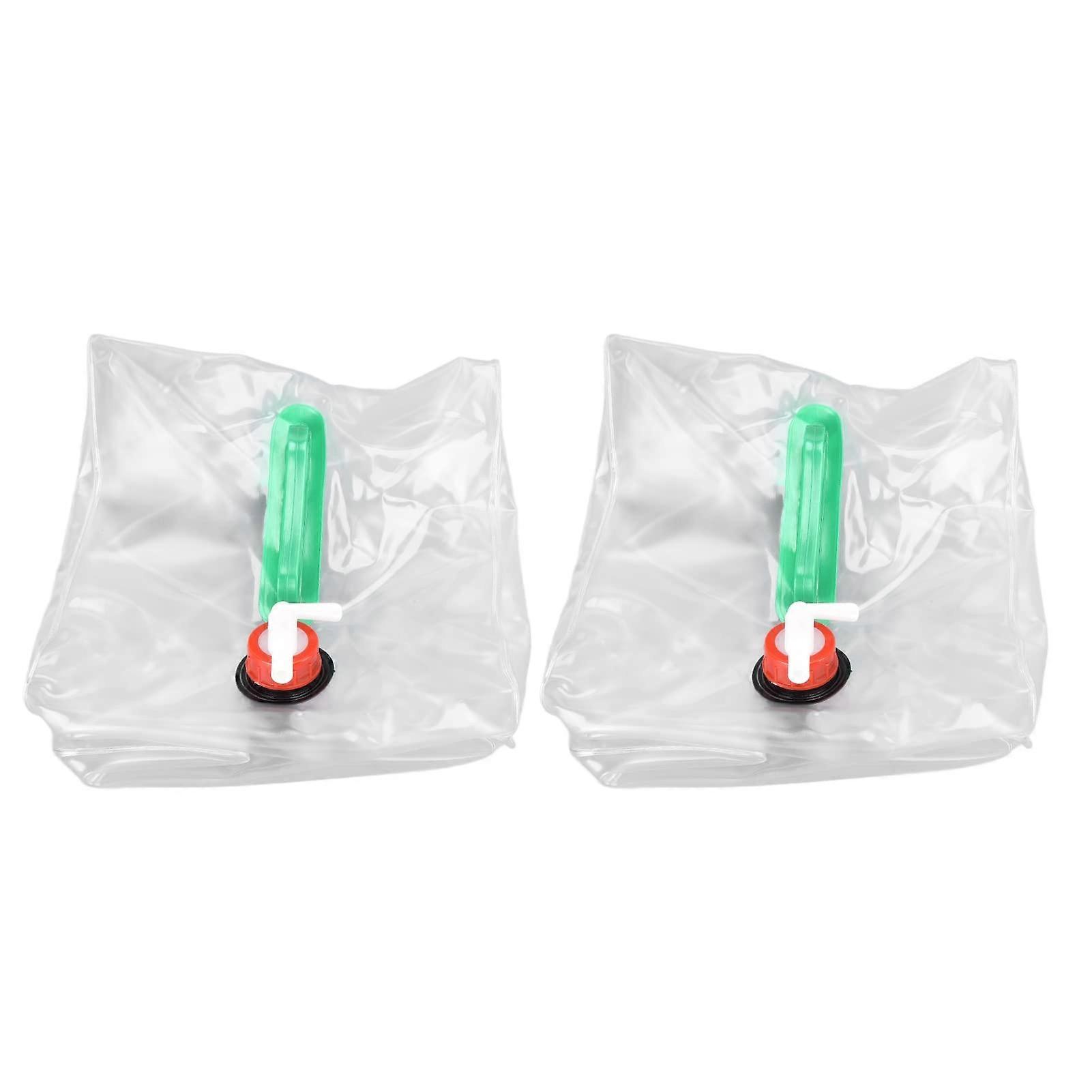 Portable Transparent Folding Water Container 20L Capacity PVC Foldable Camping Hiking Water Carrier Bucket