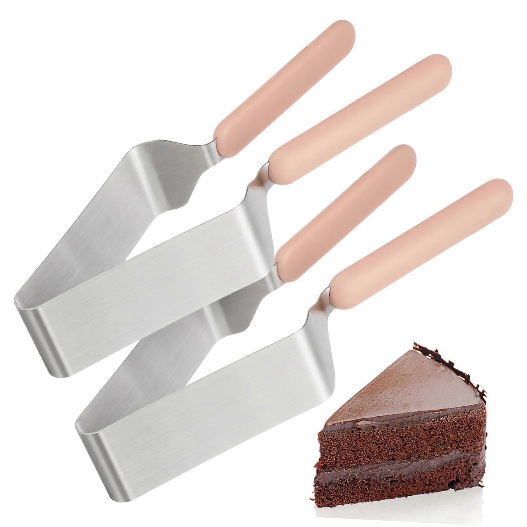 2 Pieces Cake Slicer Set Ergonomic Butter Cutter for Precise Lifting of Cakes for Home Bakers Space-Saving Design