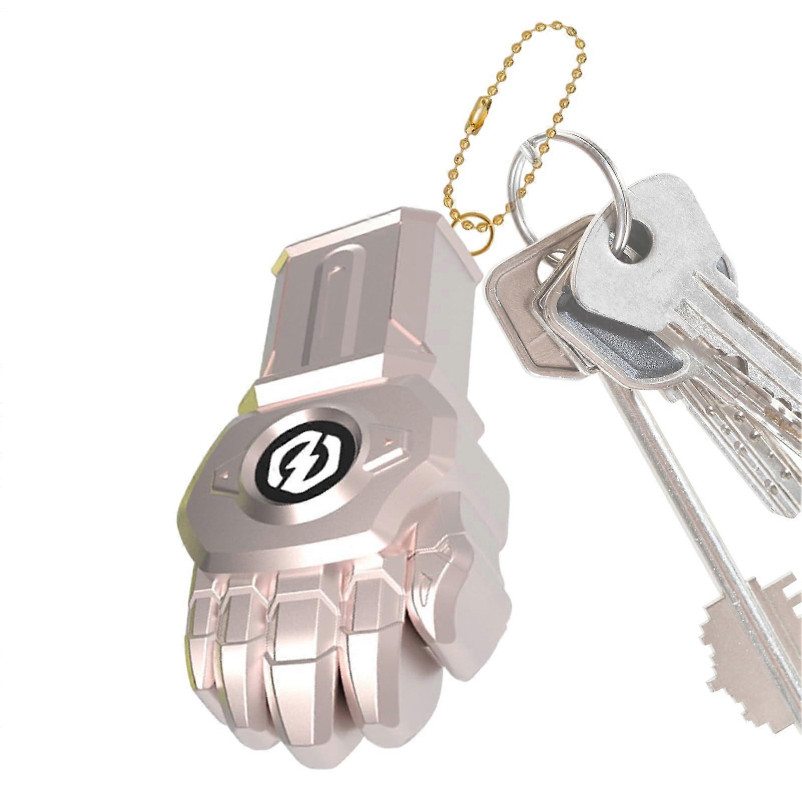 Prank Item Compact Keyring with Sound Function, Interactive Portable Fun Toy for Celebrations, Roségold Color