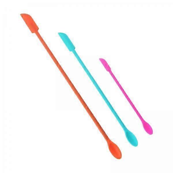 2 x Make Up Mini Spatula, Glass Spatula for Jam, Cosmetics, Blender, Peanut Butter, Pack of 2