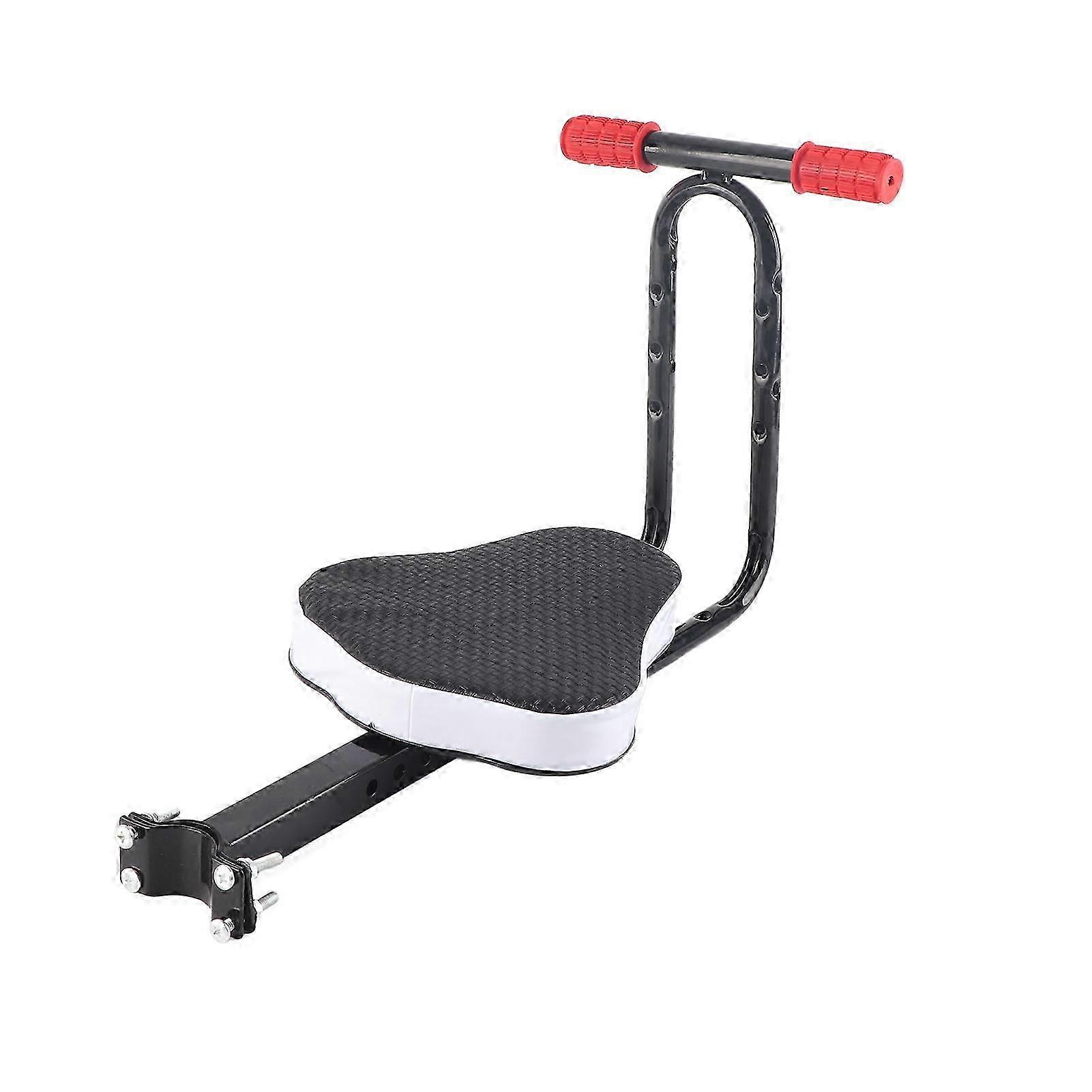 Front Mounted Kids Bike Seat Stable and Safe for Up to 60KG with Foot Rail and Handrails