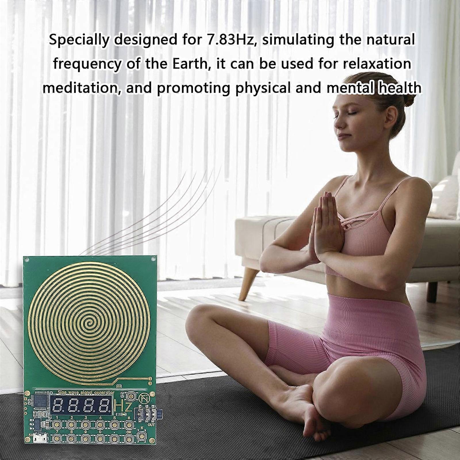 Adjustable Frequency Wave Generator - 0.1Hz To 99999Hz Range, 7.83Hz Default, Gold Plate, USB-C Powered