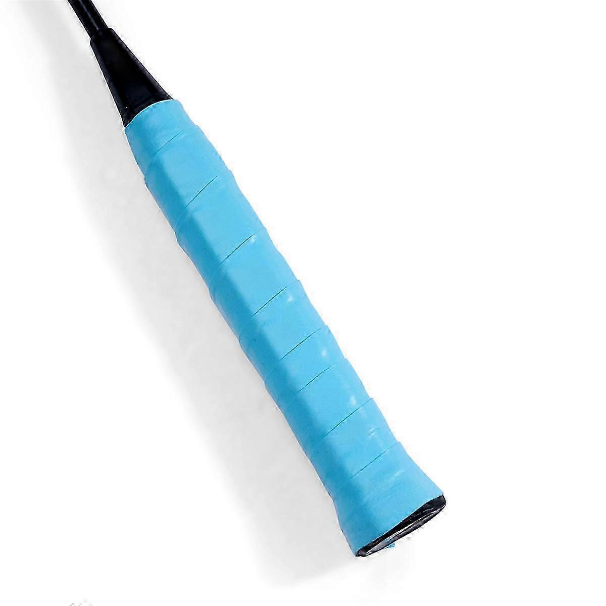 Tennis Non-Slip Handle Sweat-Absorbing Leather Plywood Sweat-Absorbing Belt Pu Handle Blue