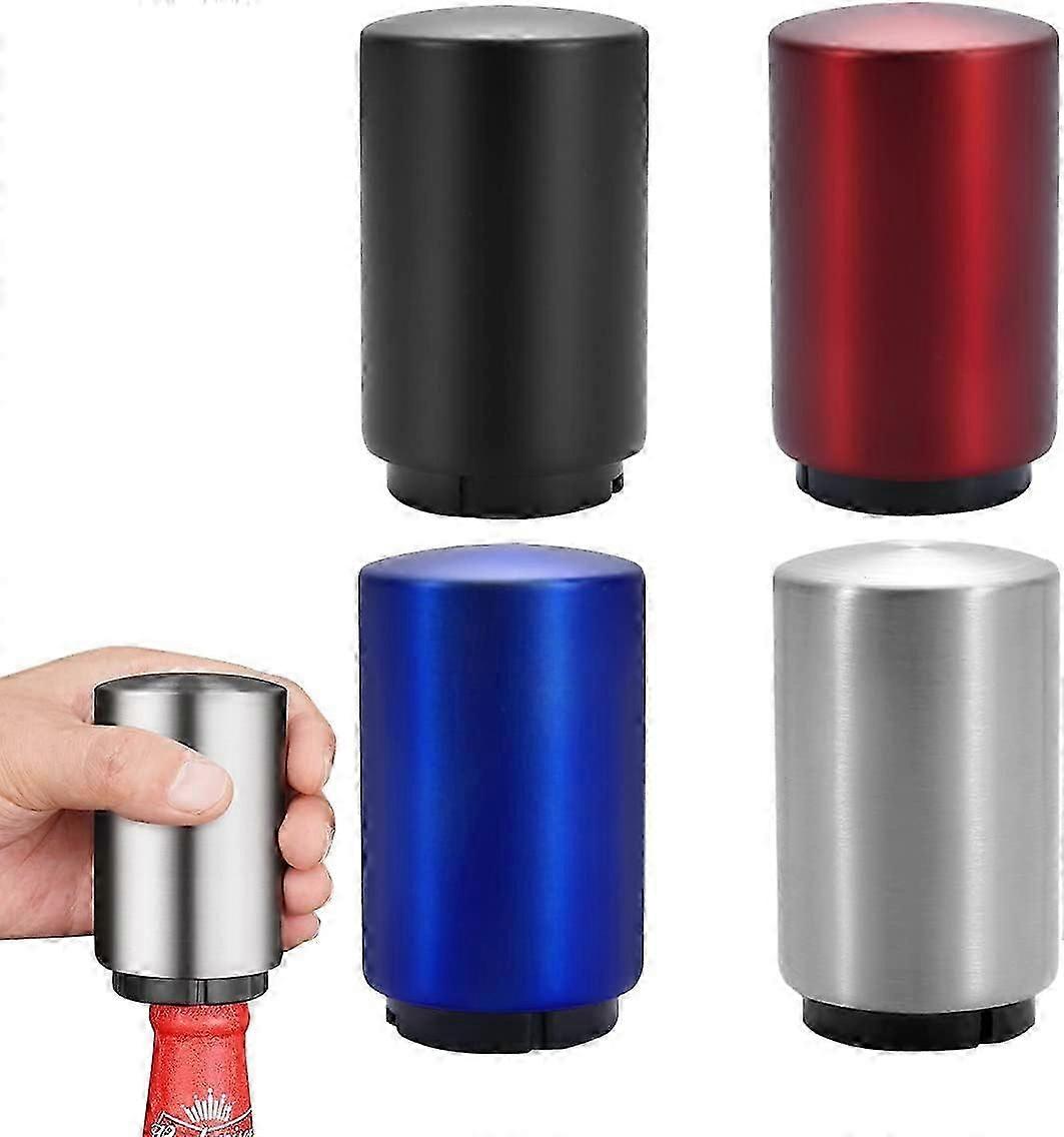 4-Pack Push-Down Bottle Openers - Handy Tool for Quick & Easy Bottle Cap Removal
