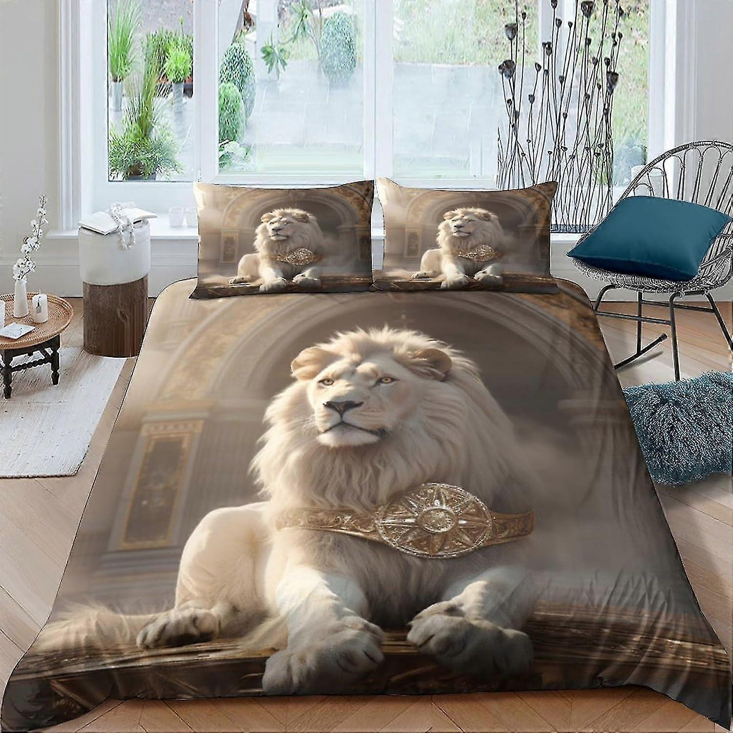 Conjunto de capa de edredom estampada com totem animal 3 peças design exclusivo de microfibra capas de colcha de um lado conjuntos de cama hipoalergênicos Double King Super K
