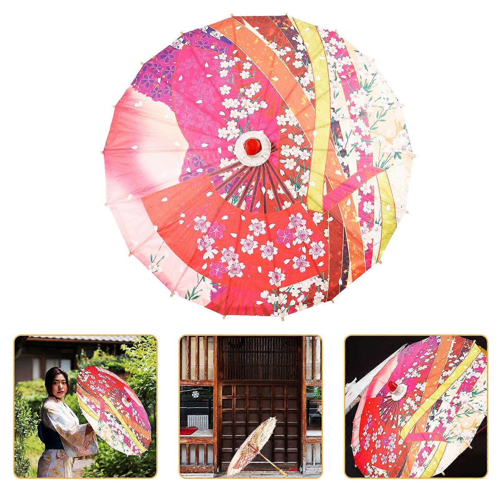 Japanese Parasol Dance Umbrella for Decorative Use Multi Color Round Shape Photography Prop 85Pack