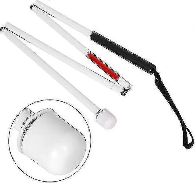 Folding Cane For The Blind, 127 Cm 4 Sections Aluminum Alloy