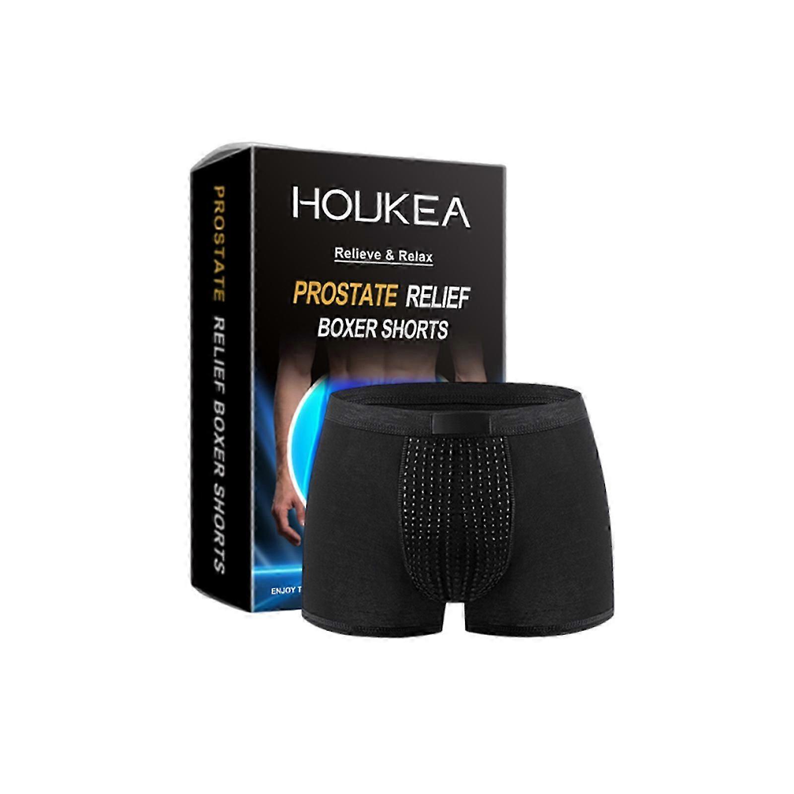 Boxershorts för män för lättnad, platta underkläder för män med hög elasticitet och tyg i mitten av midjan, andningsbara och slitstarka ben