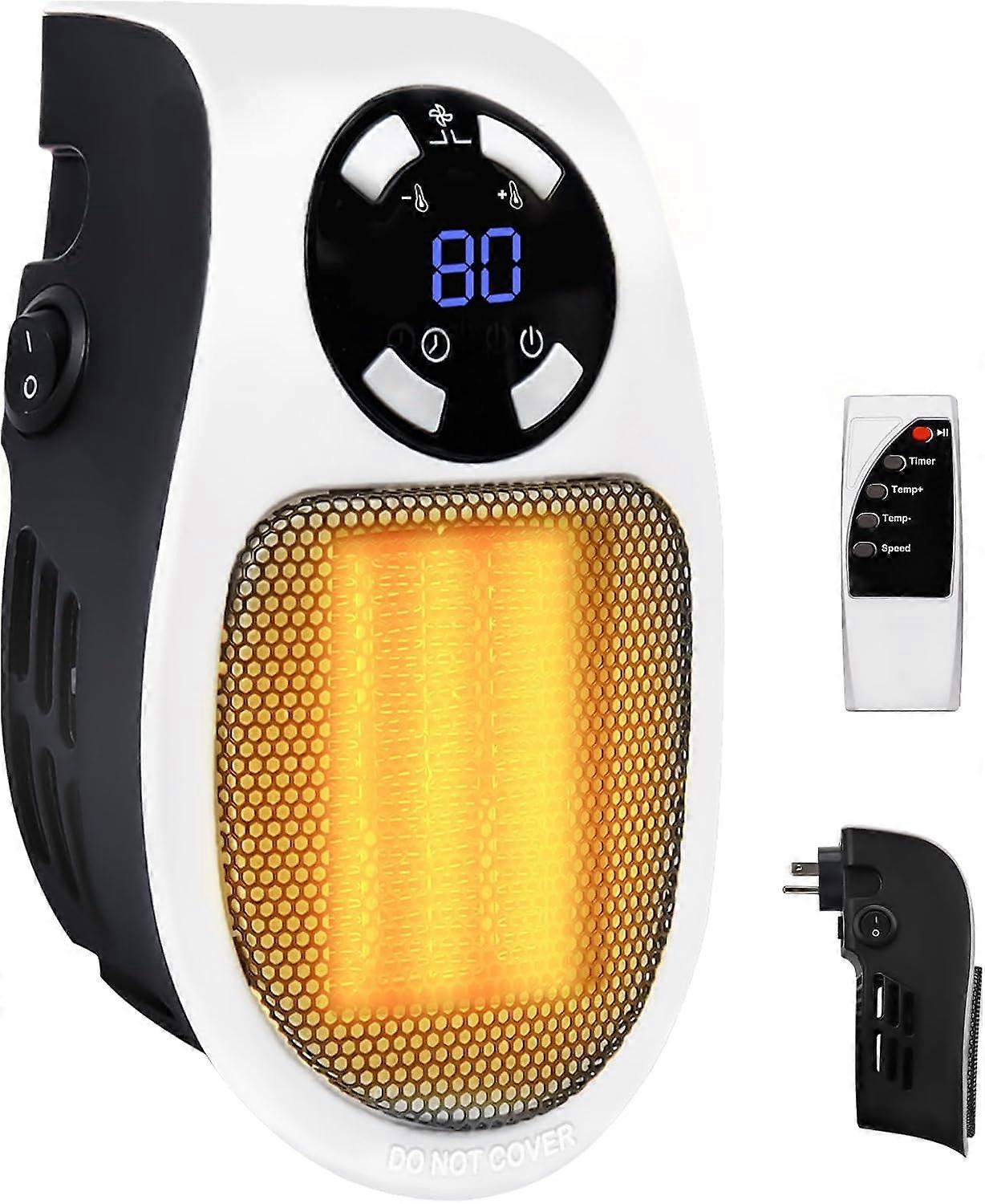 Plug in Heater 500W, Space Heaters for Indoor Use, Portable Heater with Thermal Protection, Quiet Small Space Heater