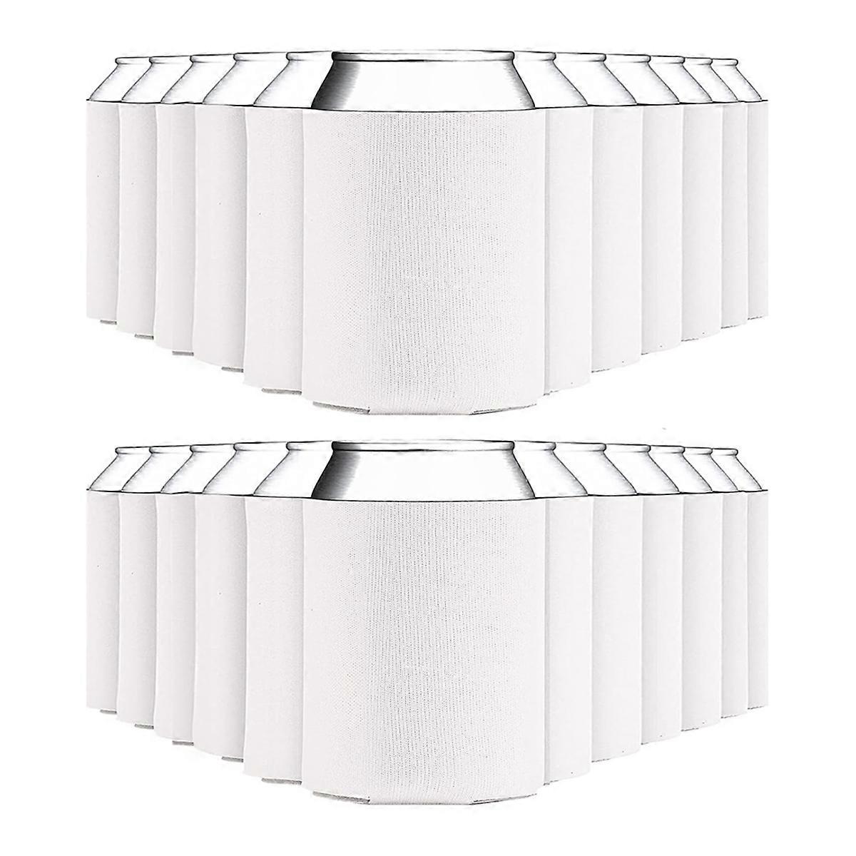25Pcs Blank Beer Can Cooler Sleeves, Fold Foam Insulated Can Sleeves for 12oz 16oz Soda, Beer Water