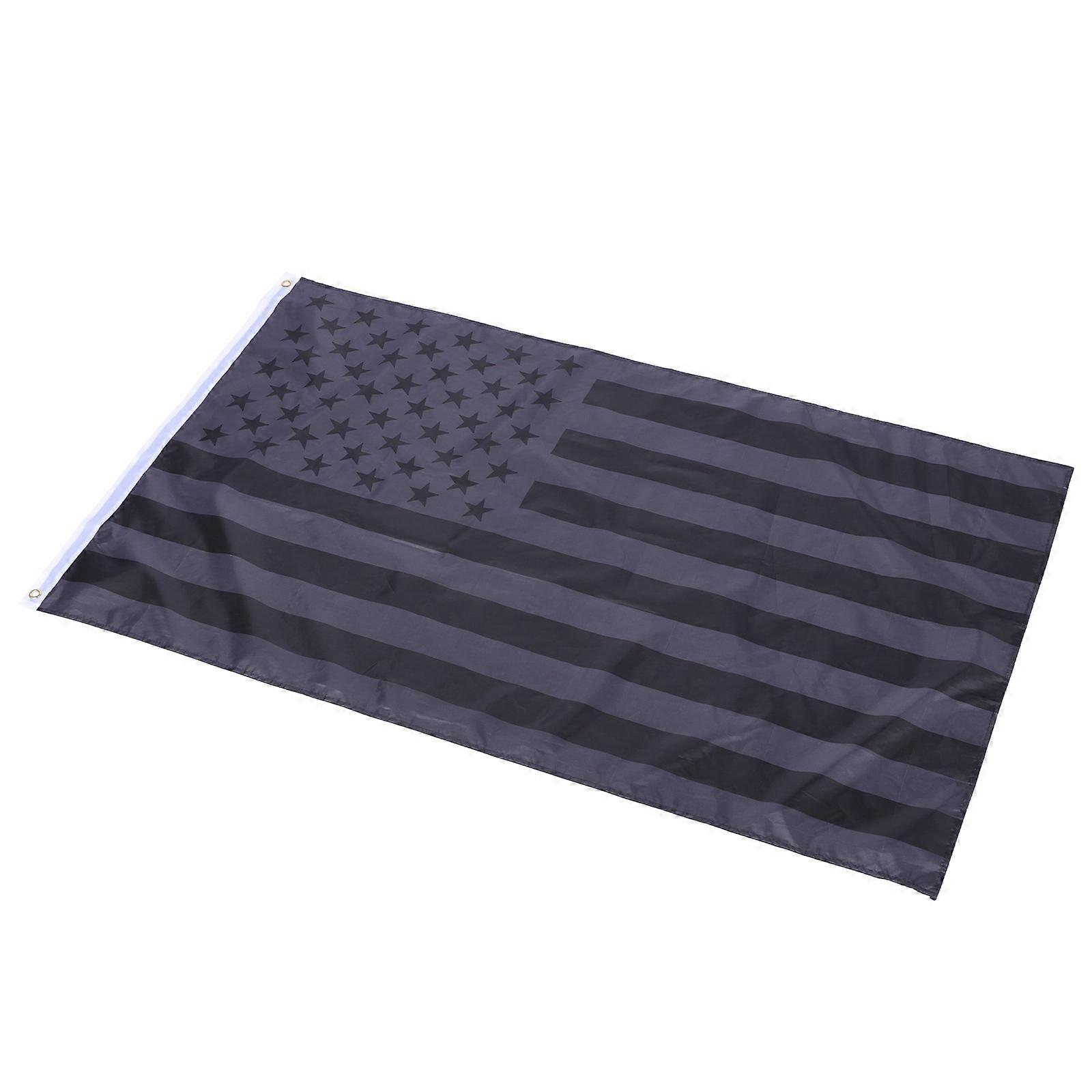Black USA Flag for Decoration Use Made of Polyester Durable and Reusable 1Pc