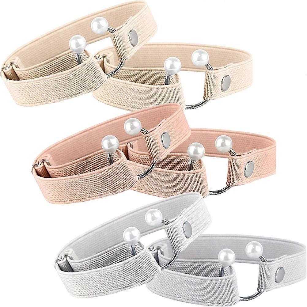 Elastic High Heel Shoe Strap Replaceable Ankle Straps for Wearing High Heels Beige Decorative 3 Pairs