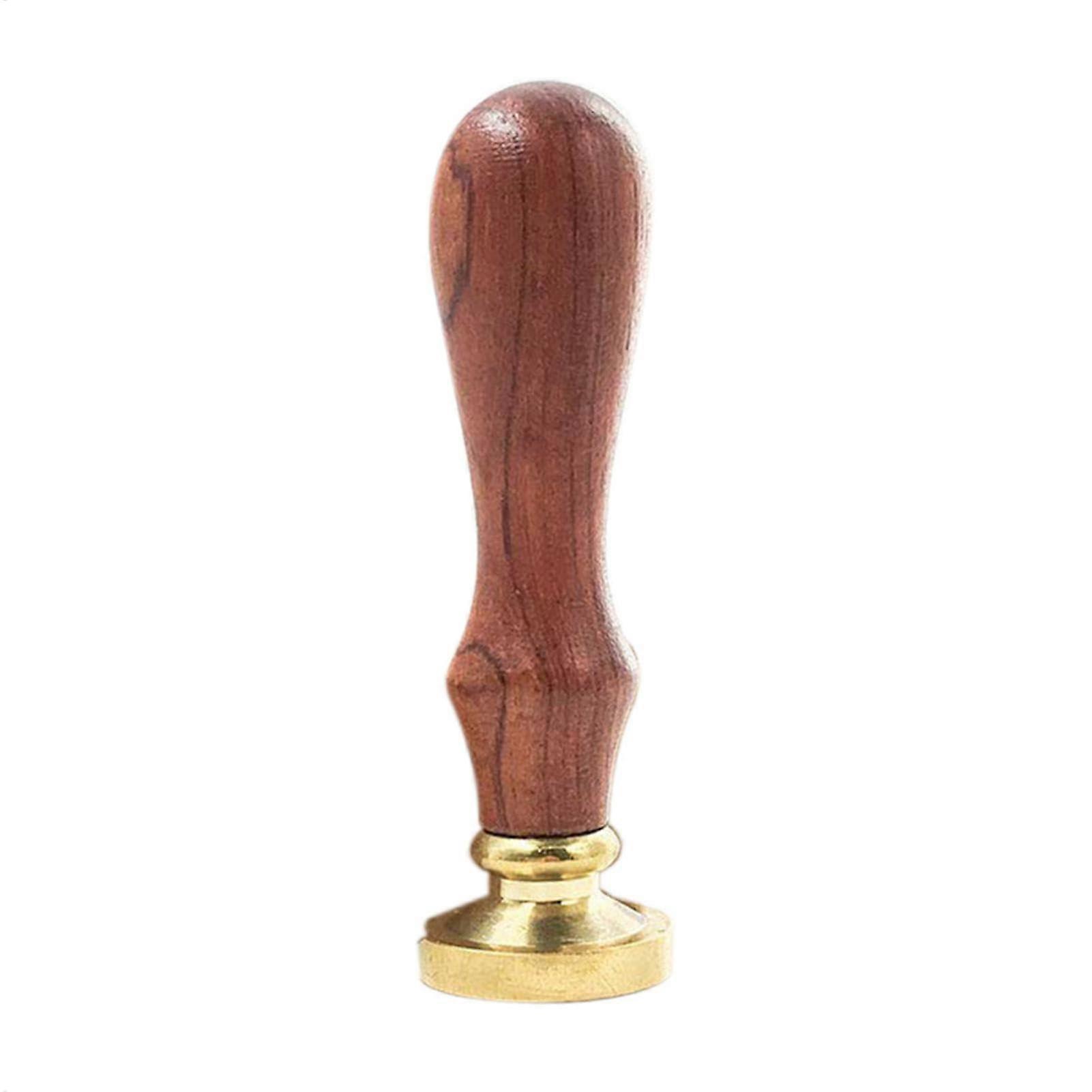Round Sealing Wax Stamp with Removable Wooden Handle, Copper Envelopes, Rosse Sealing Stamp