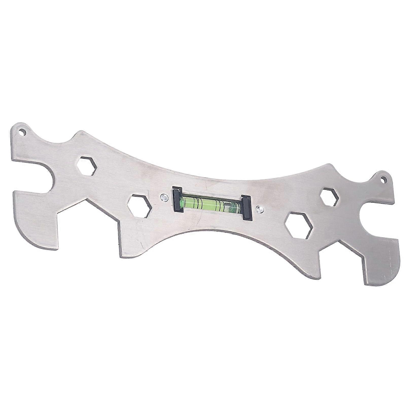 Special stainless steel wrench for bathrooms, disassembly tool for level bathroom keys with selfleveling gauge