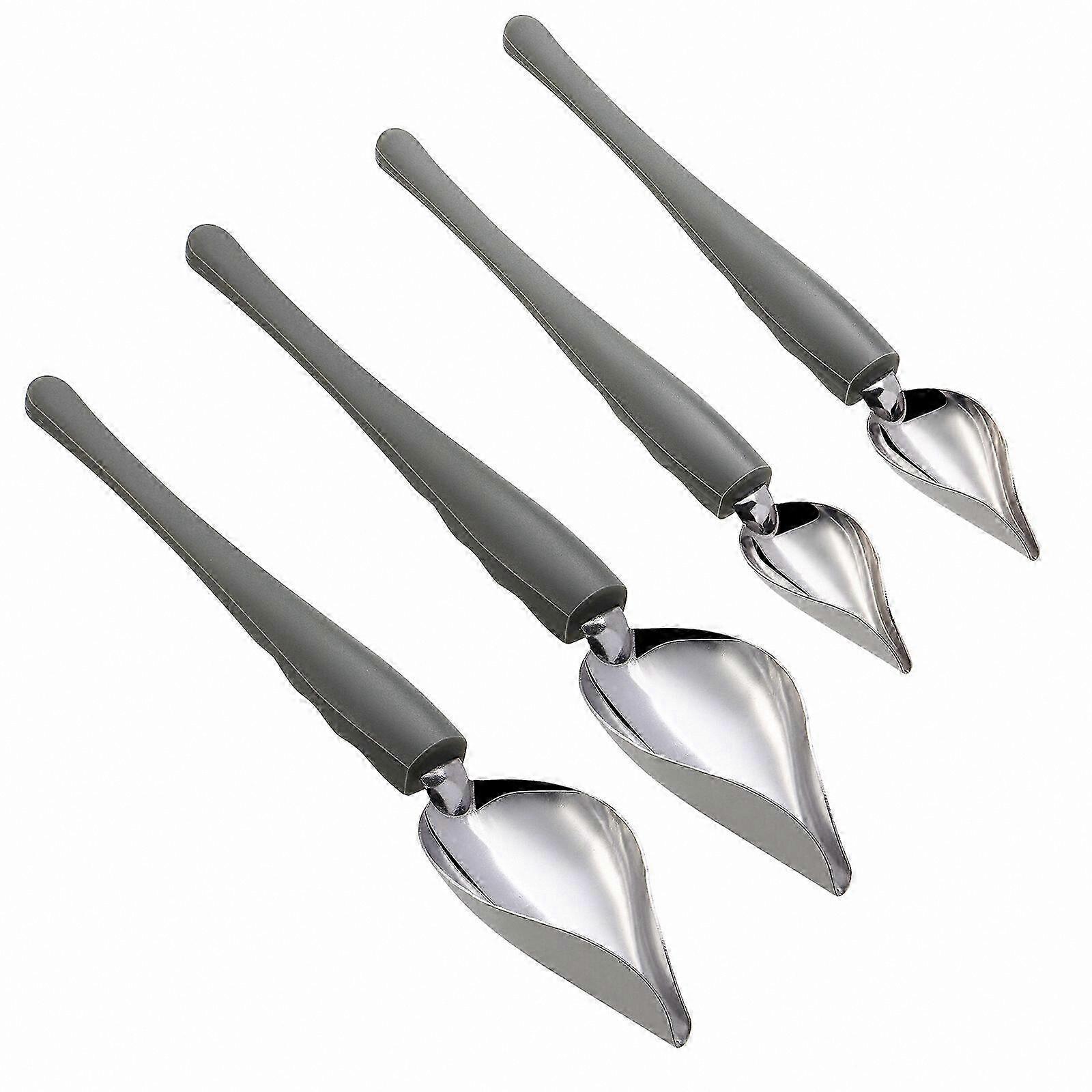 4-Piece Culinary Art Spoons for Precision Decorating and Plating, Ideal for Cakes, Coffee, and Decorative Dishes