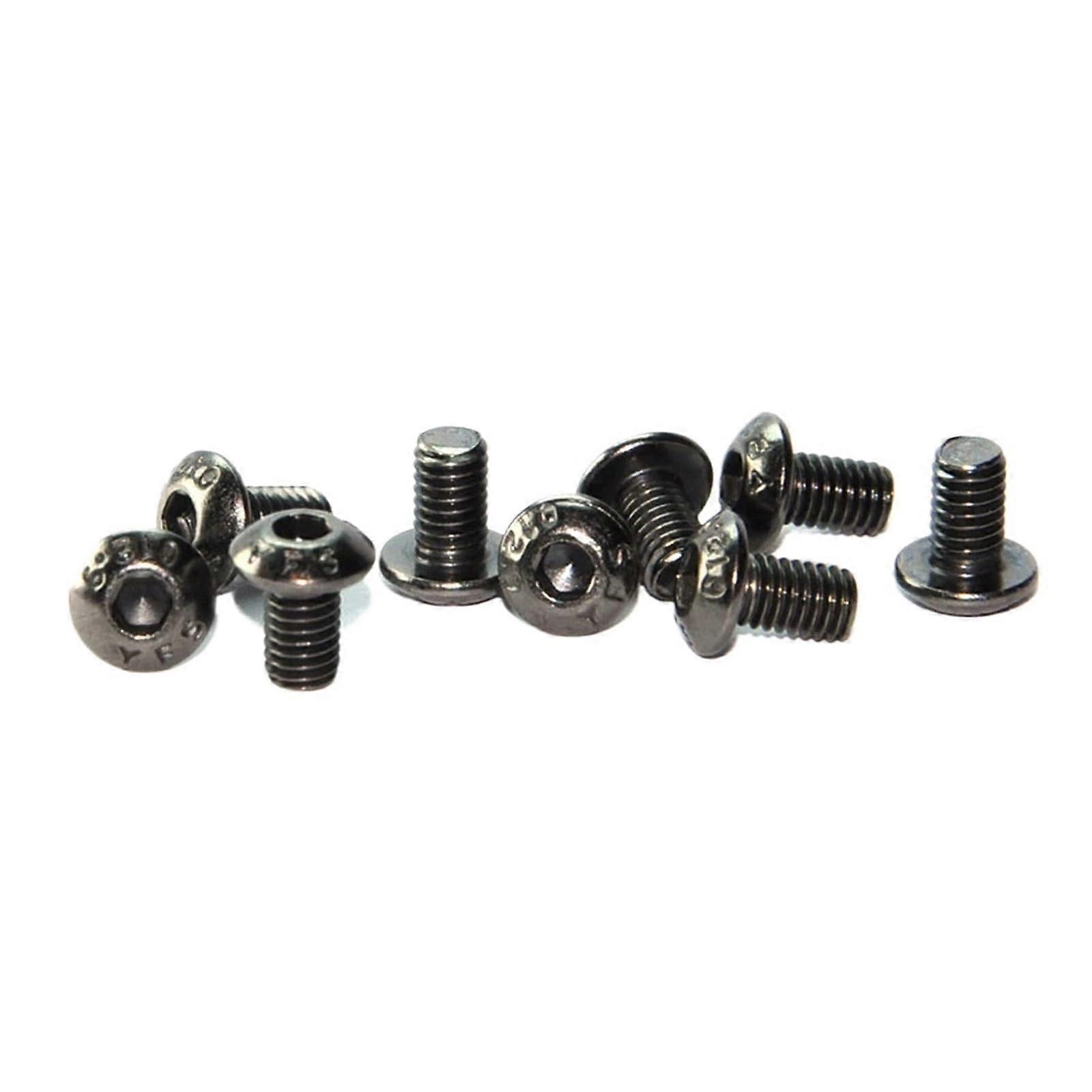 10Pcs Black Nickel Plating M2 M2.5 M3 12.9 Grade Alloy Steel Button Head Allen Bolts Hex Socket Set Screw for Model DIY (12mm, M3) M3 12mm