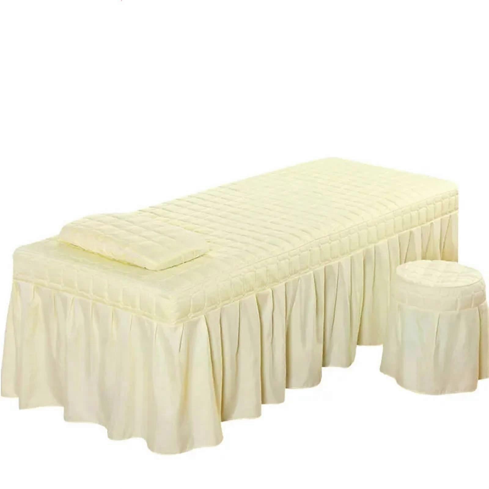 Massage table cover, solid wood, skinfriendly, full cover with hole, 5 sizes (Beige) Ref: 1546