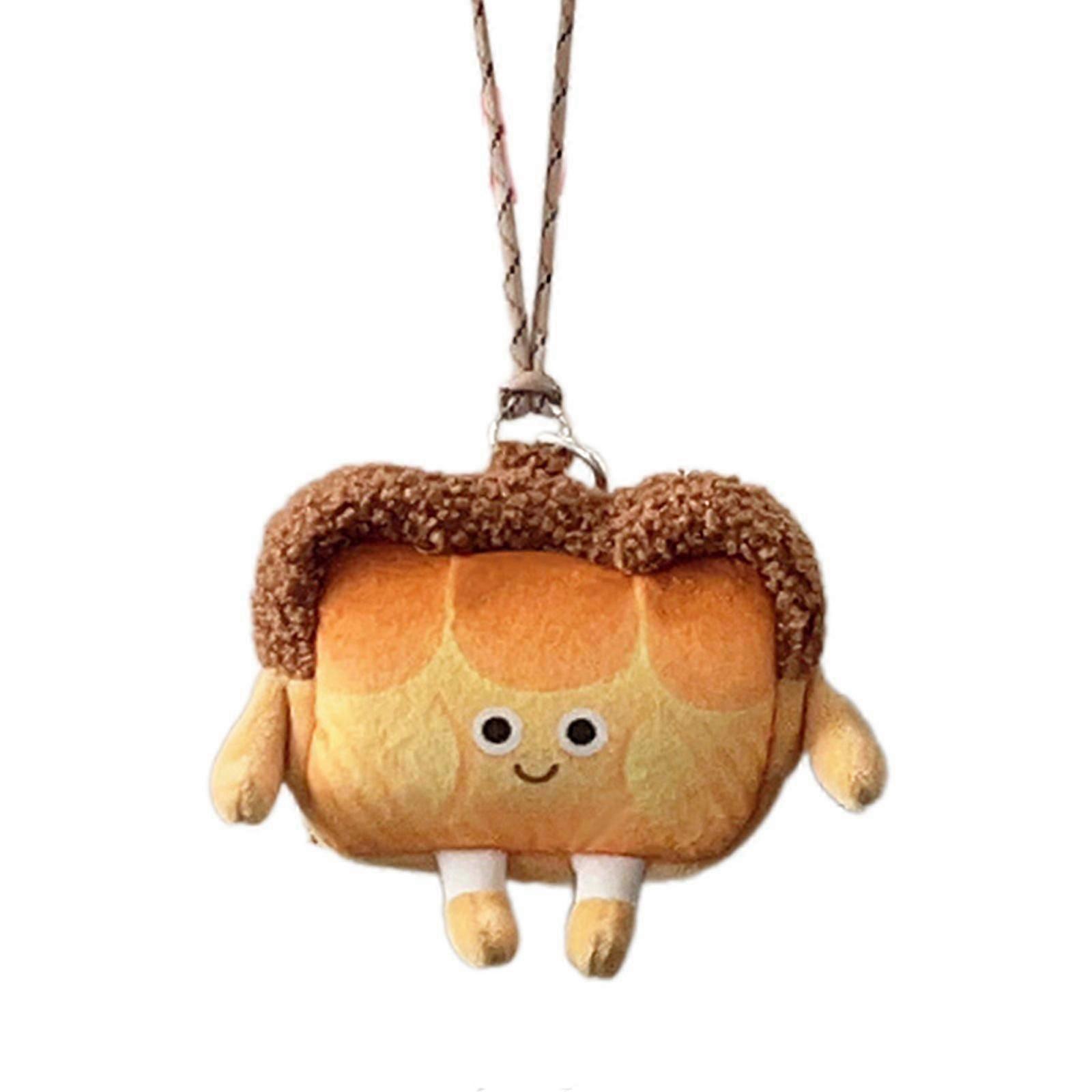 Coin Change Zipper Wallet Toast Bread Shape Coin Purse for Kids Key Bag Cartoon Wallet Coin Bag Small Headset Pouch