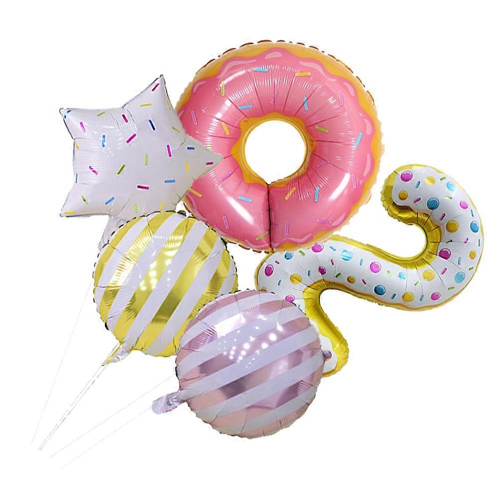 Adorable Cartoon Balloon Set of 5pcs for Party Decor Made with Safe Aluminum Film Multi