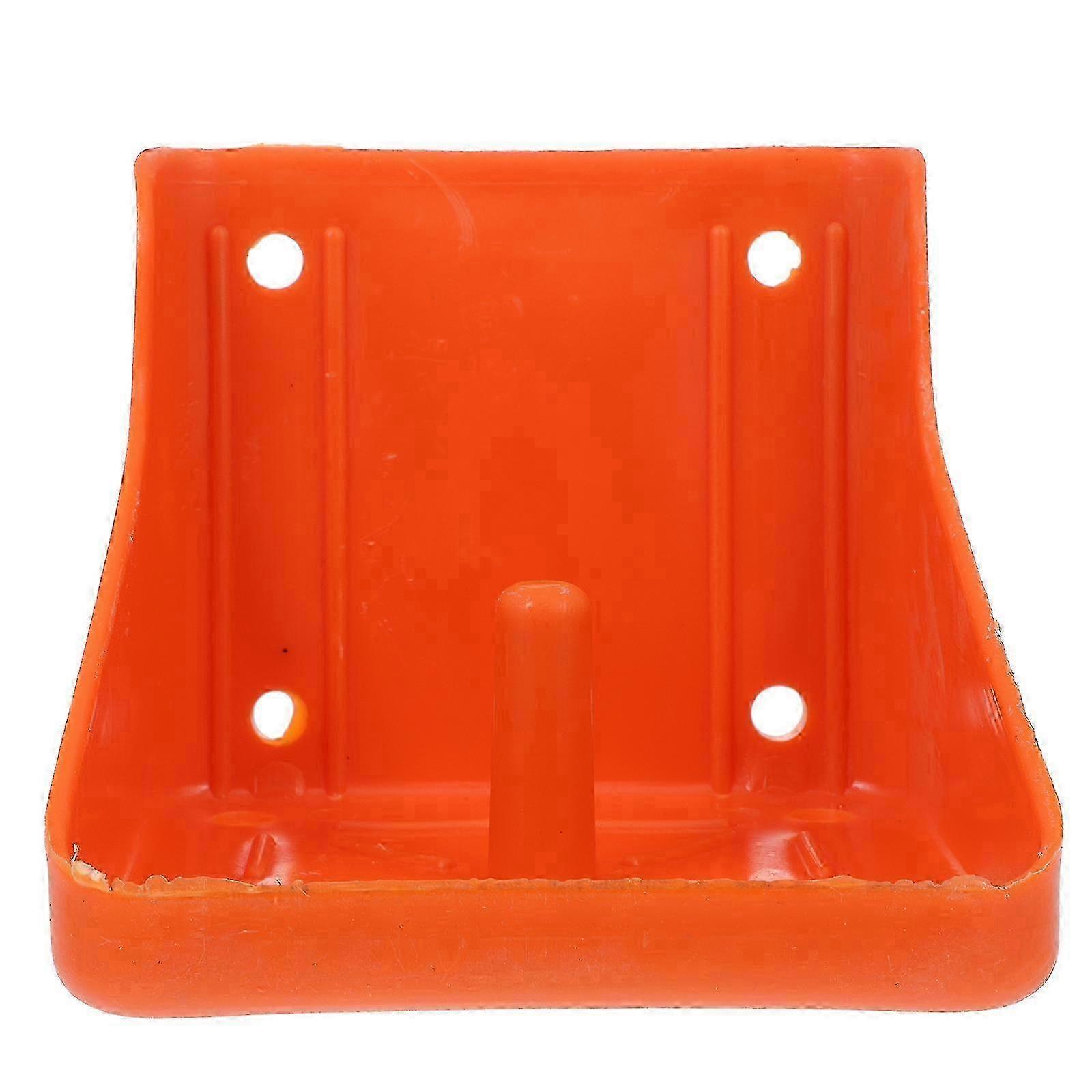 Goat Mineral Block Tub Tray for Livestock - Horse Feeder Dish in Orange, 17x17x14cm - Durable Feeding Solution for Healthy Animals