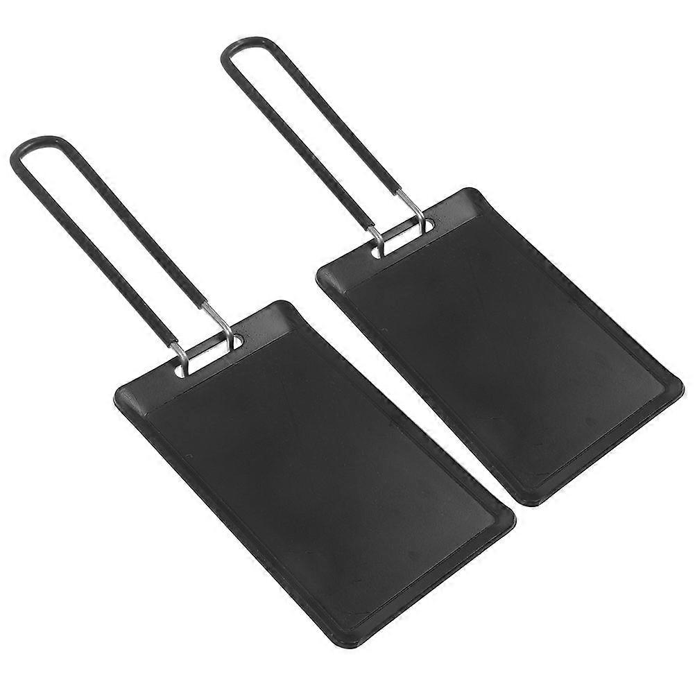Griddle Pan Stainless Steel Frying Pan for Baking Use 2Pcs Portable Tray