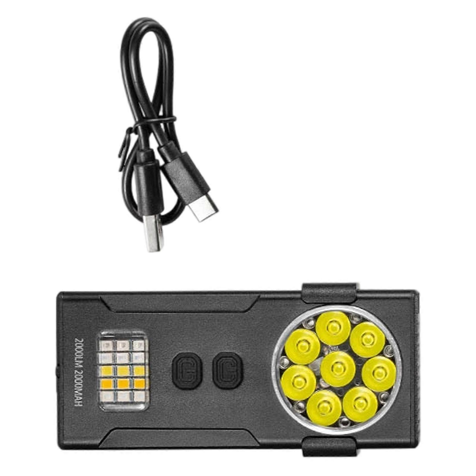 Magnetic Flashlight Double Light Modes 1000LM USB C Rechargeable Portable Work Light For Camping Repairs Multicolor