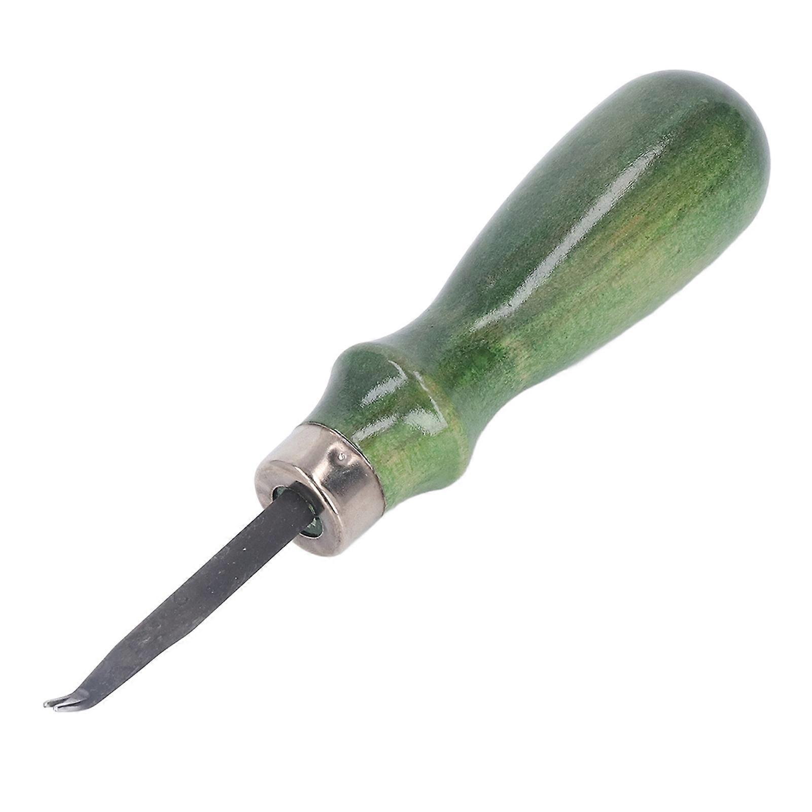 Leather Edge Beveler 1mm DIY Handcraft Incisive Edge Portable Edge Beveler Leather Tool with Wooden Handle Leather Tools
