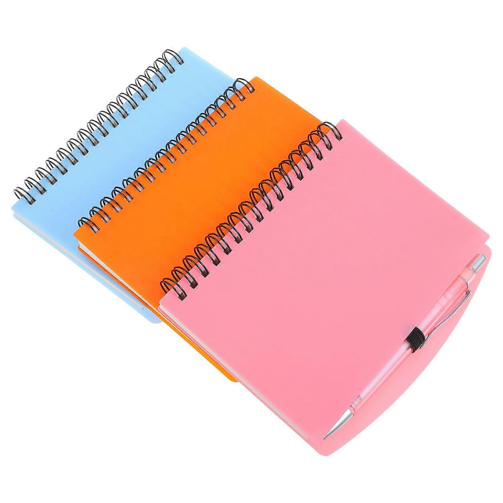 Notebook College Ruled Spiral Notebooks Assorted Color Business Meetings 3 Sets