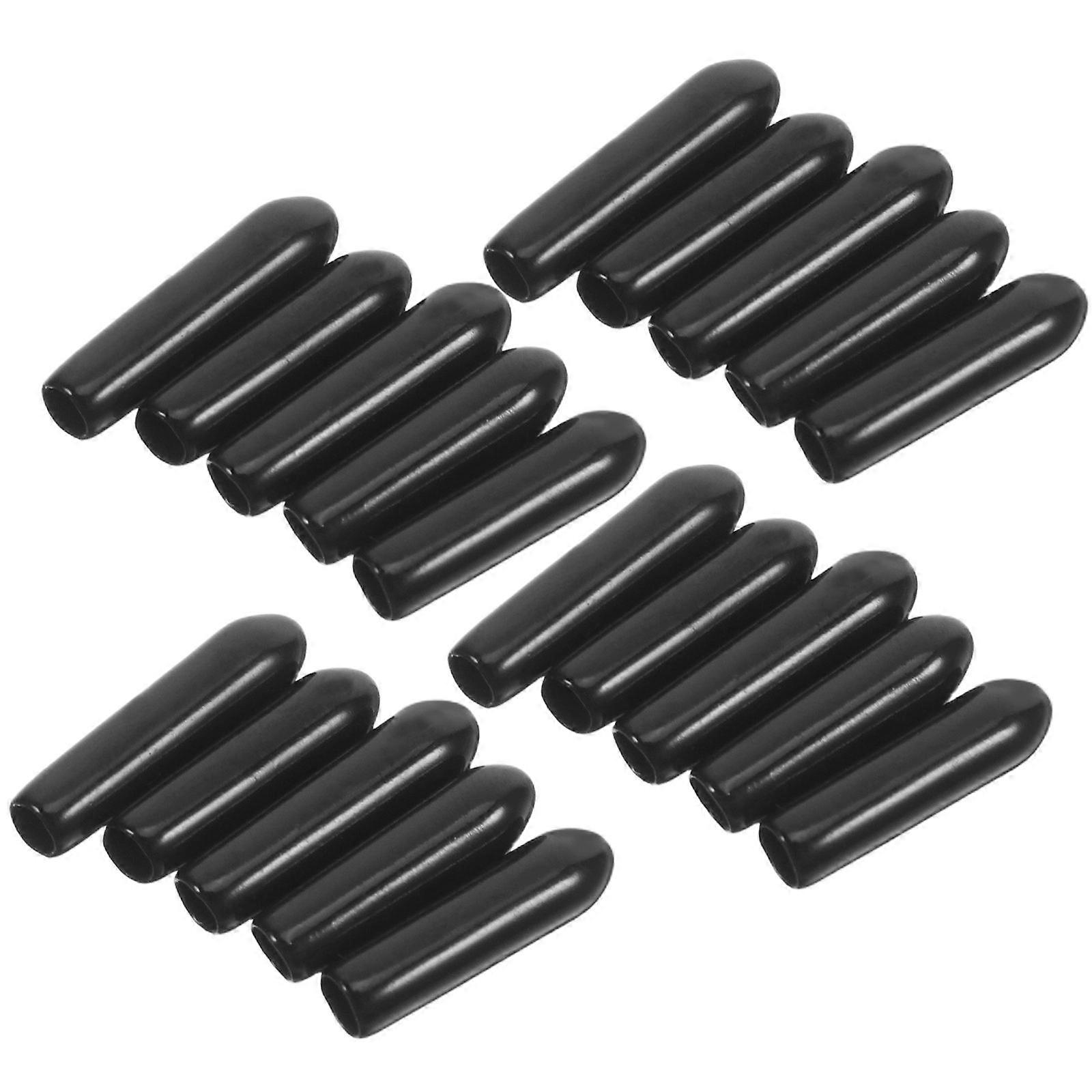 Black PVC Thread Protector Caps for Bolts and Screws with High Elasticity Dust Proof and 3mm