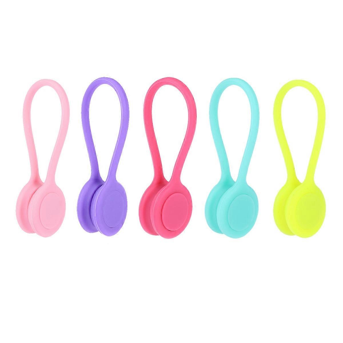 Magnetic Earphone Winder Cable Management Daily Use Assorted Color 20Pcs