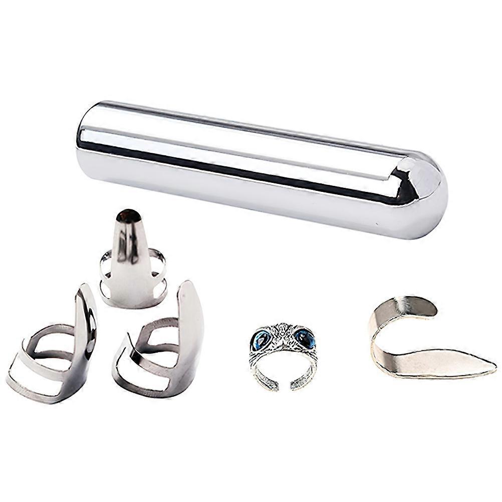 Guitar Slide Tone Bar for Electric Guitar Practice with Durable Metal Material Silver Color Fits Most Guitars 1 Set