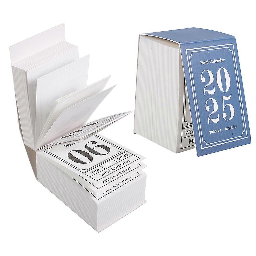 Mini Daily Tear Off Calendar Small 2025 Desk Calendar for Countdown Use 2Pcs