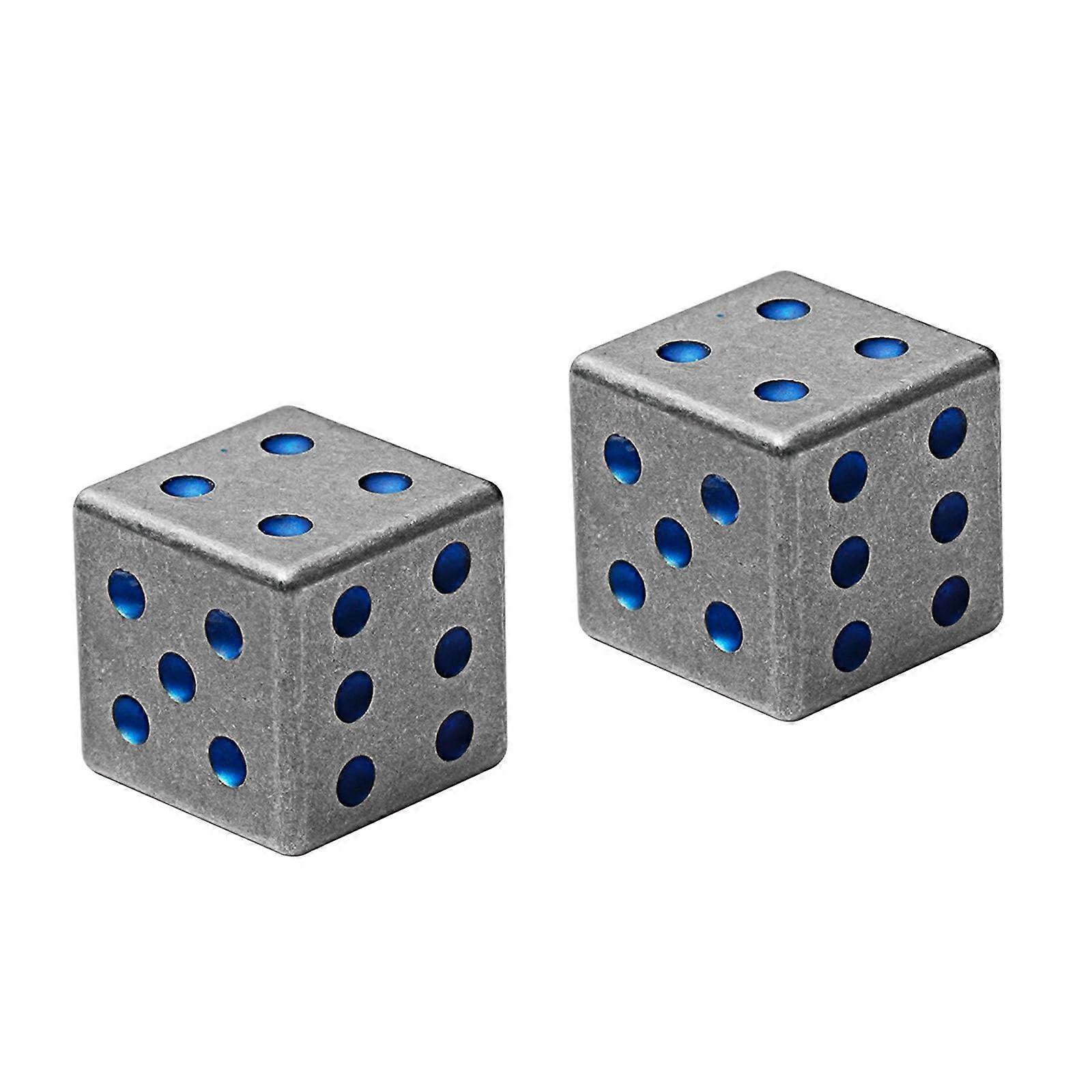 Pack of 2 dice for gaming enthusiasts, durability and precise craft, 14 mm, cube key fob, pendant accessories. Ref: 2940