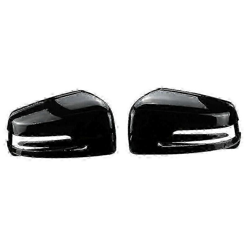 Side mirror covers for C E S Class - Gloss black pair for 2009-2013 models
